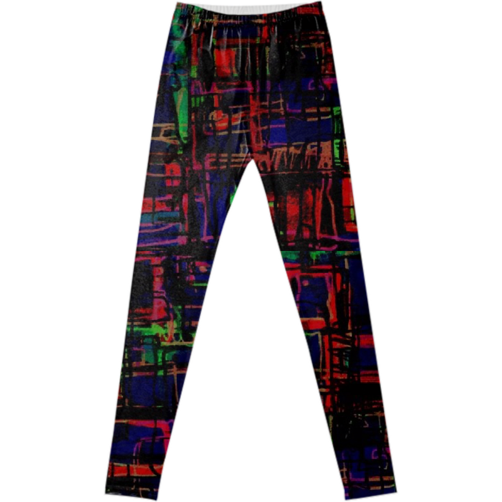 Colored hand drawn doodles Leggings