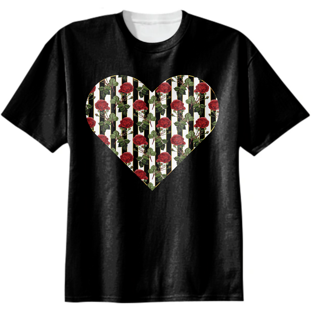 Floral heart pattern