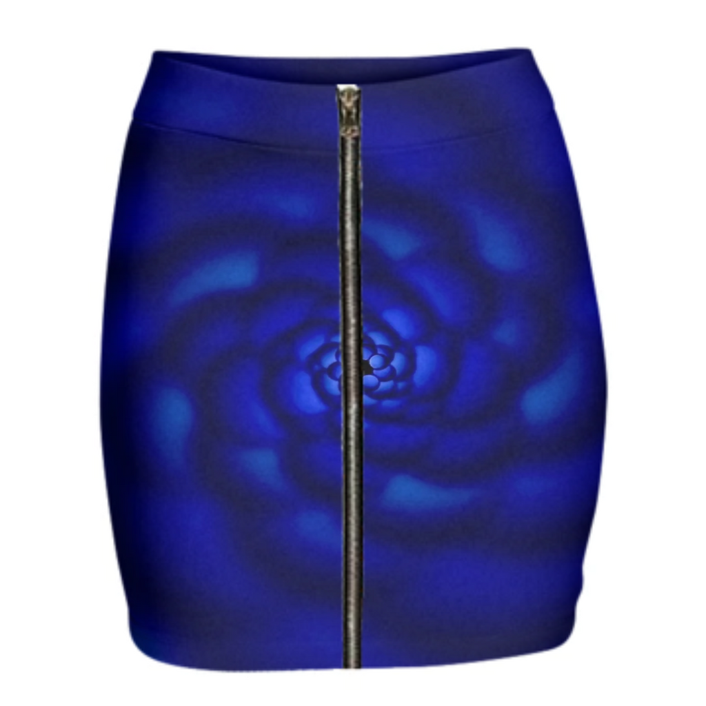 Sphere Zip Skirt (blue)