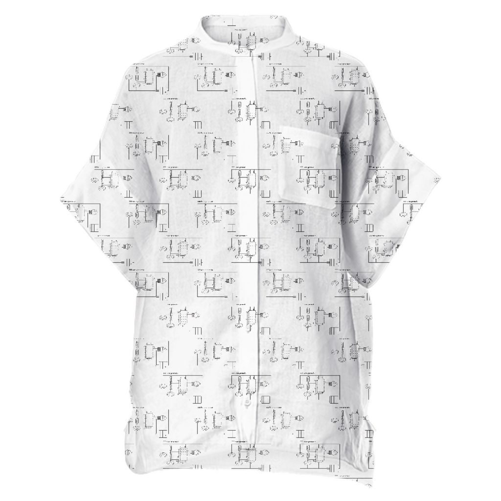 Dessert Circuit B&W - Linen Box Shirt