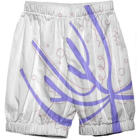 Baby Bloomers CORAL PURPLE ON WHITE