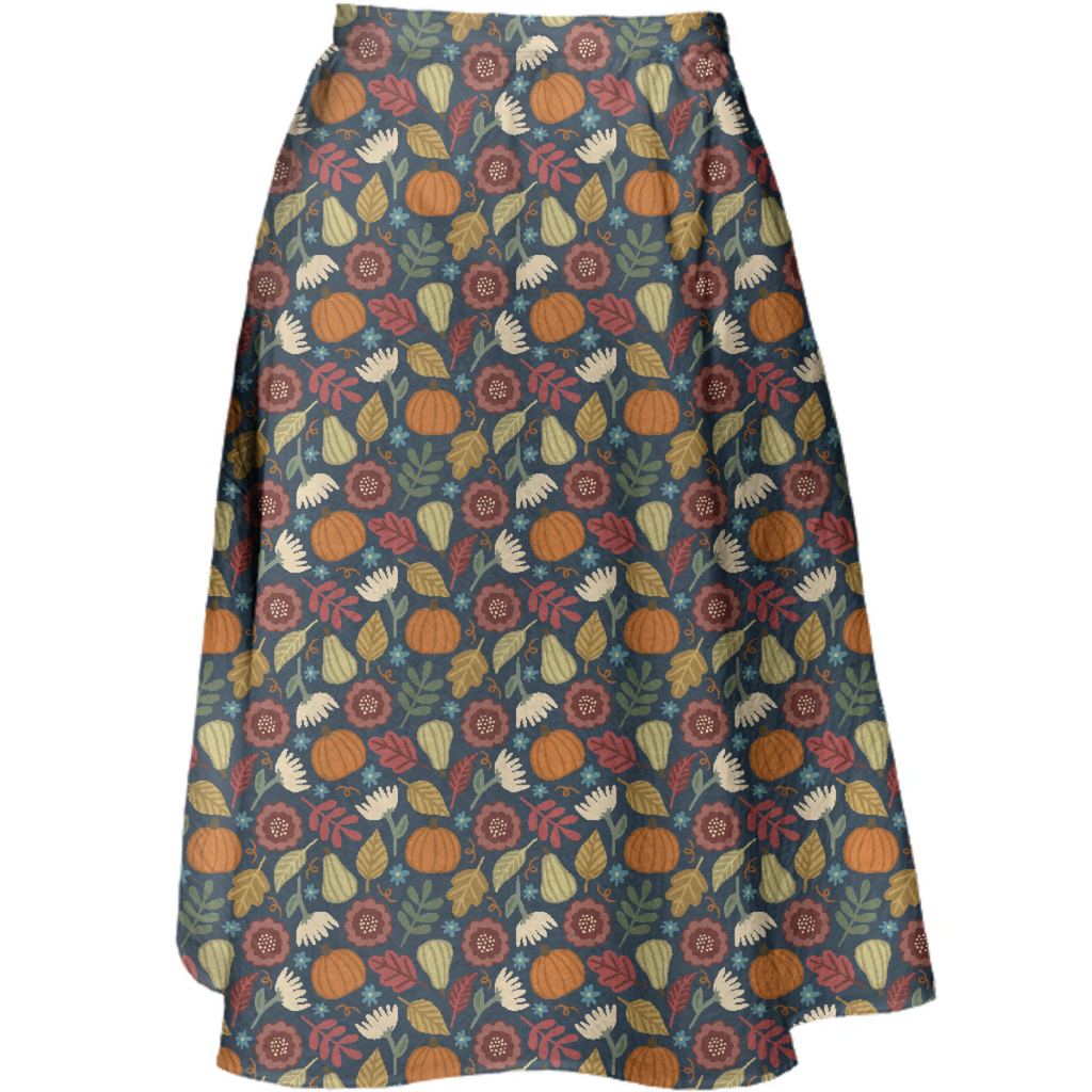 Fall Floral Skirt