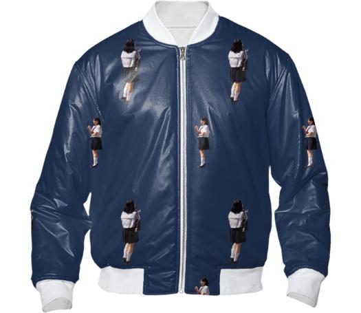 Blue School Girl Bomber