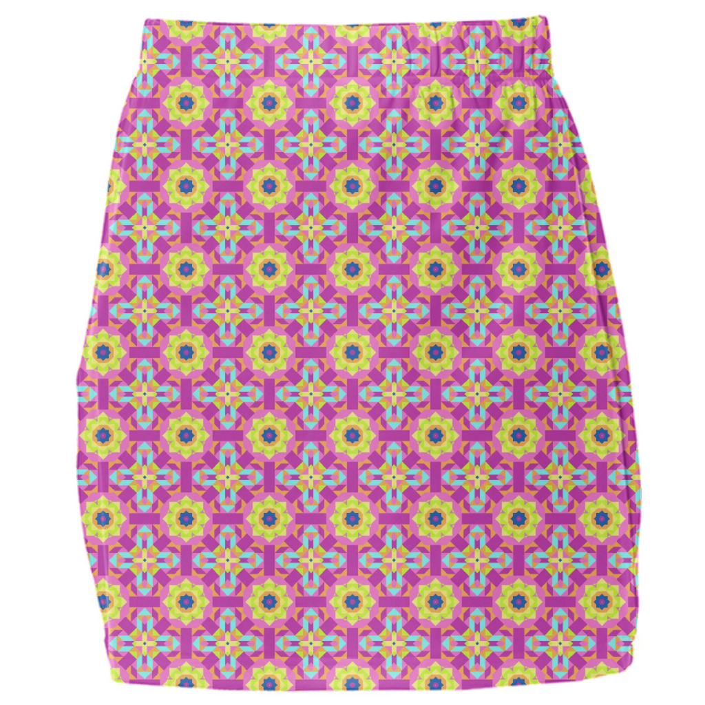 Neon Pattern Mini Tube Skirt #4