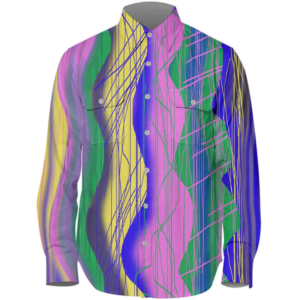 Wavy Scribble Abstract Workshirt