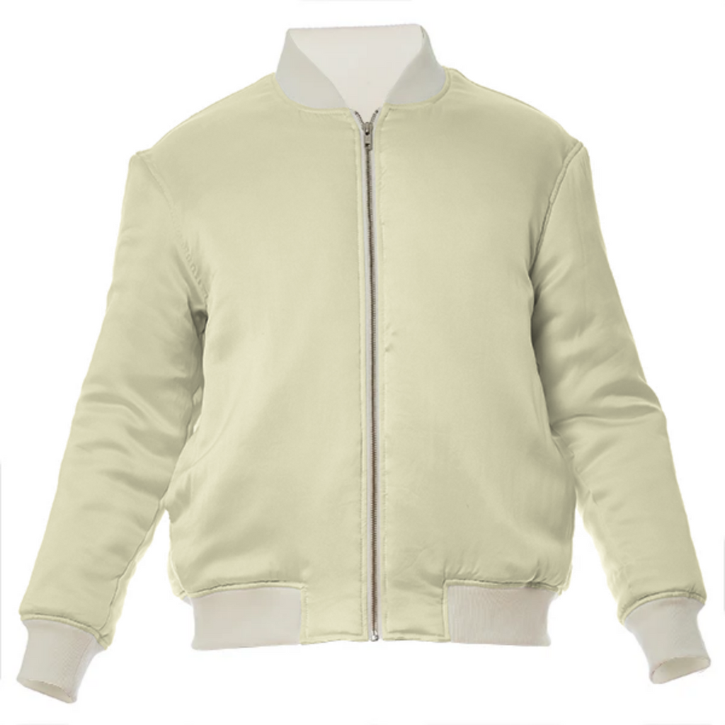 color lemon chiffon VP silk bomber jacket
