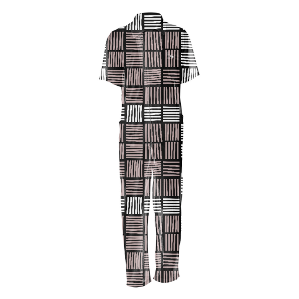 Stylish Striped Lines Mesh Jumpsuit