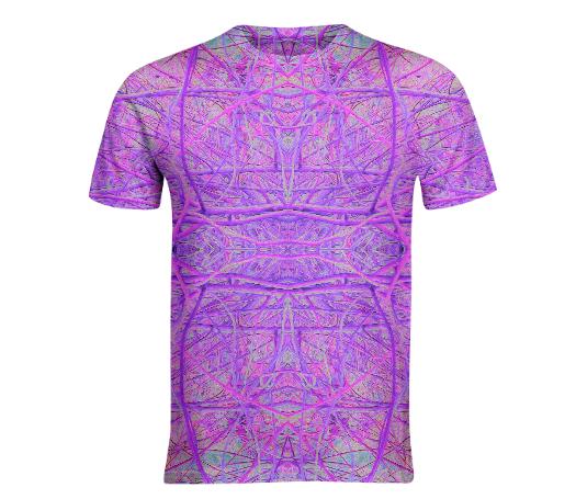 Hot Pink and Purple Abstract Branch Pattern