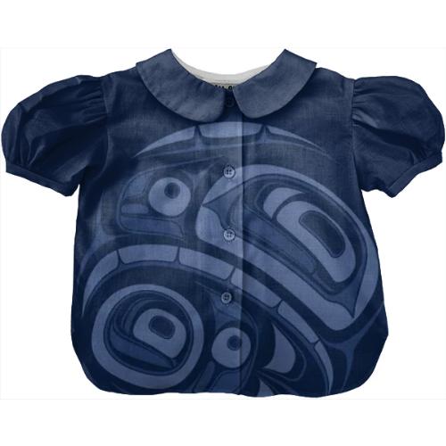Blue eagle drum blouse
