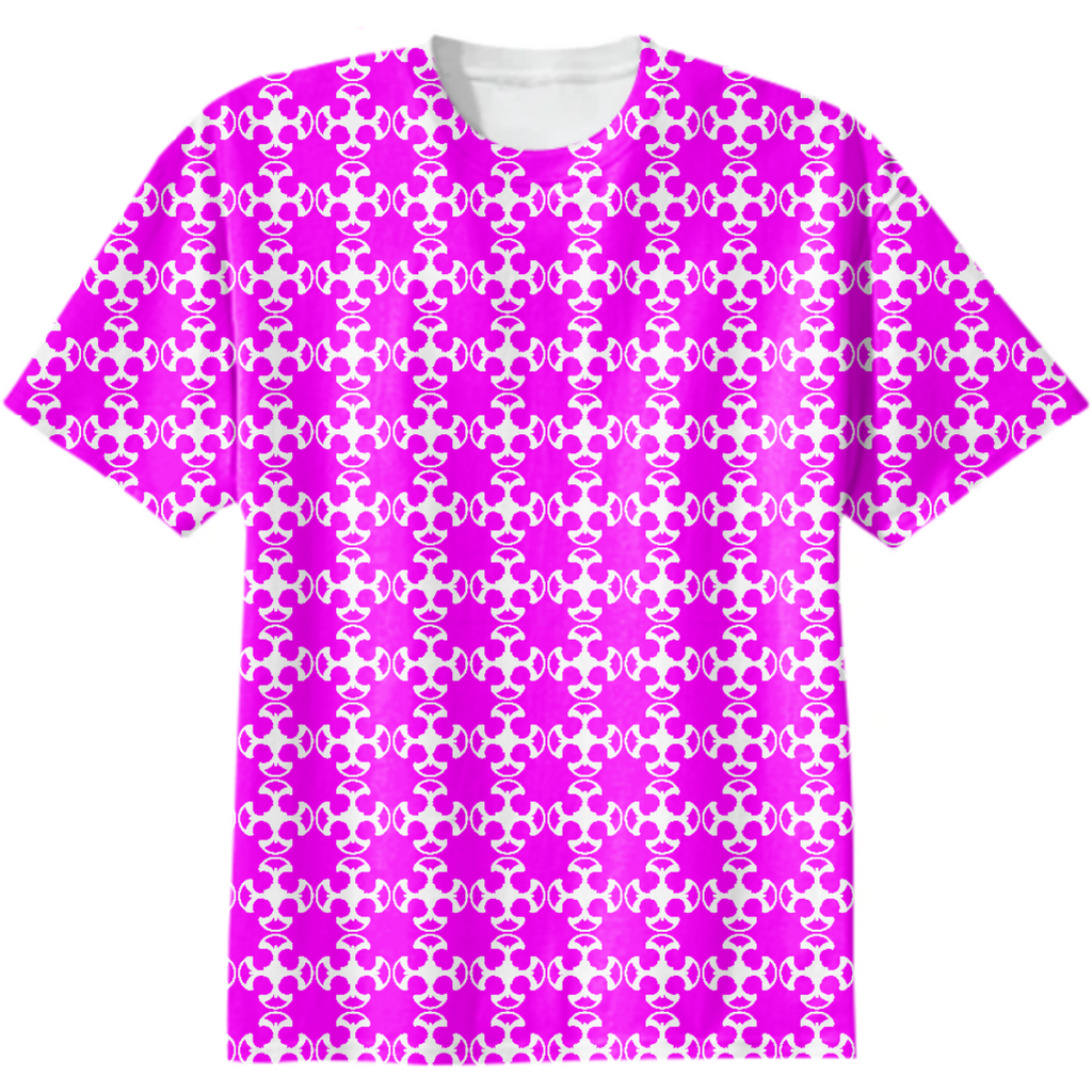 Pink White Geometric
