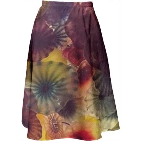 Blown Glass Midi Skirt