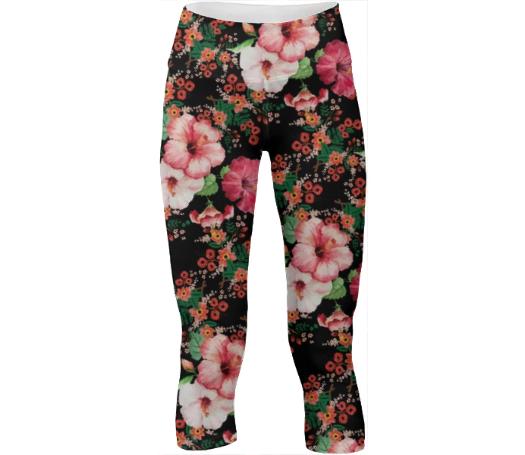 Floral Pattern Yoga Pants