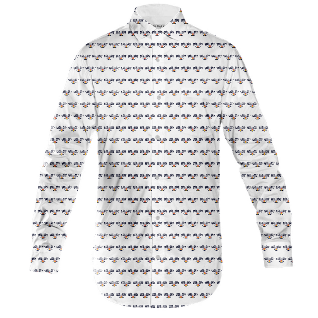 Gate City old logo white button up