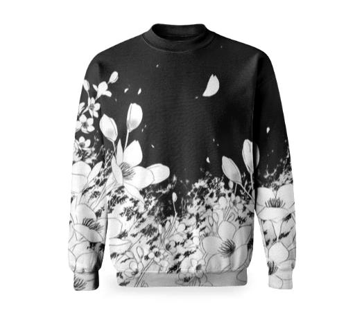 Black and White flower sweater