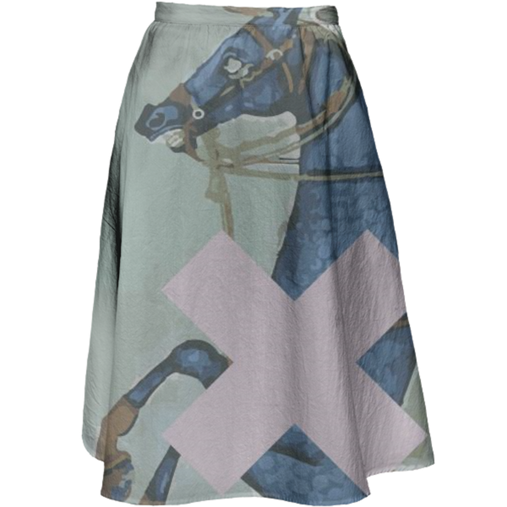 Pink cross Indian Mughal horse in blue