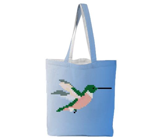 Pixel Hummingbird Tote