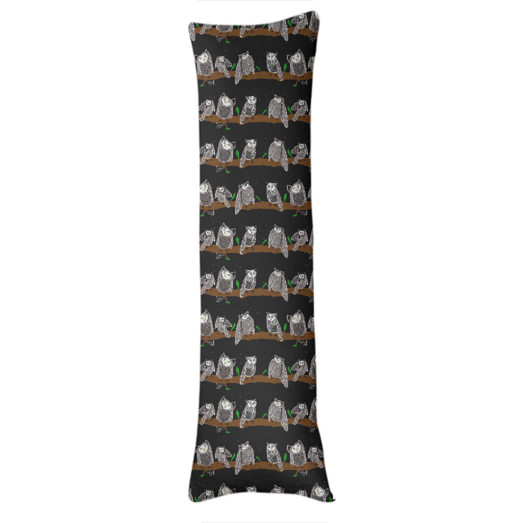 Cute Owls Pattern Body Pillow