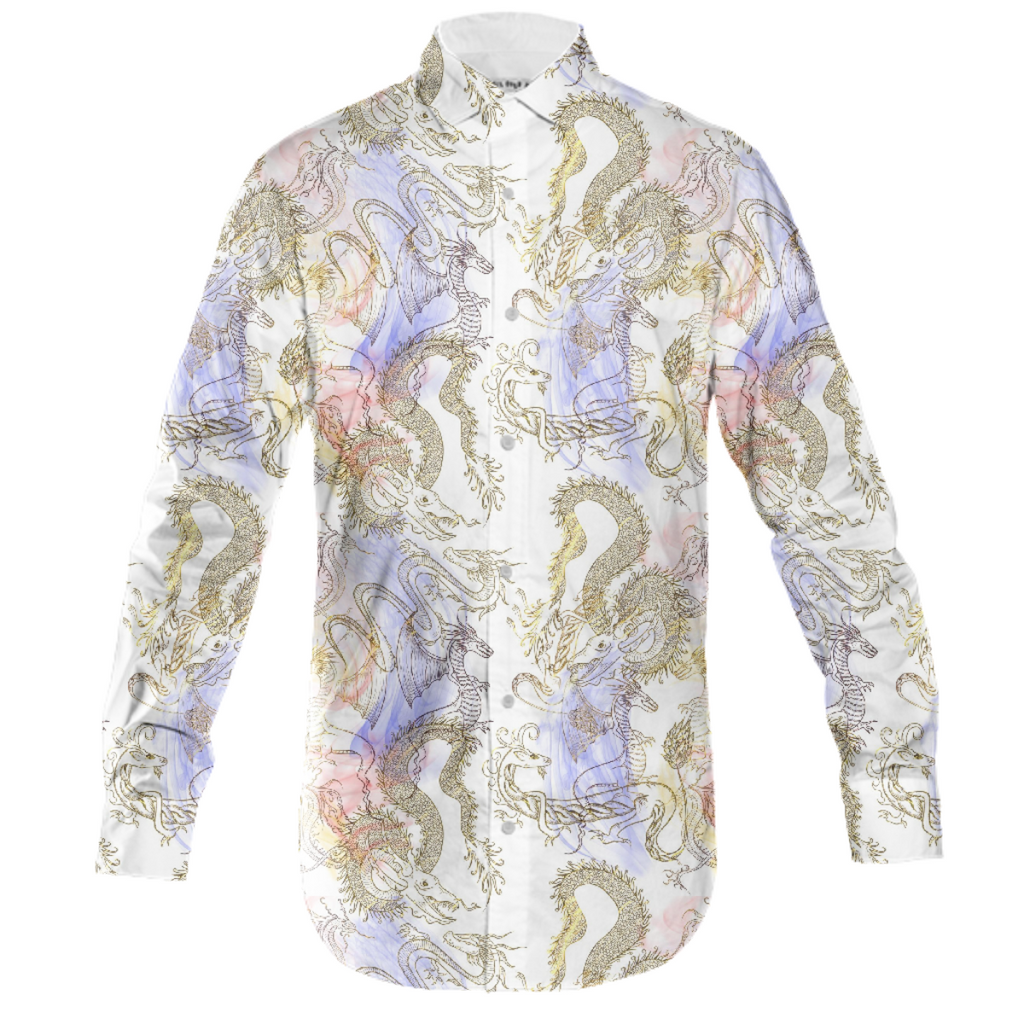 Smoke and Dragons Mens Button Down