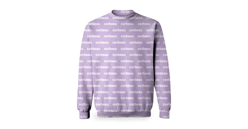 corbeau monogram lilac arial