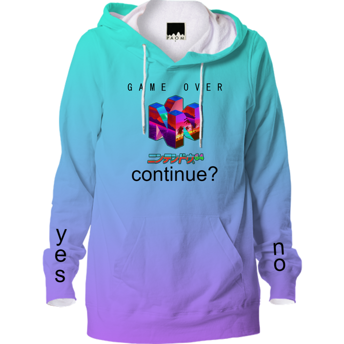 Nintendo 64 GAME OVER Vaporwave Hoodie PAOM