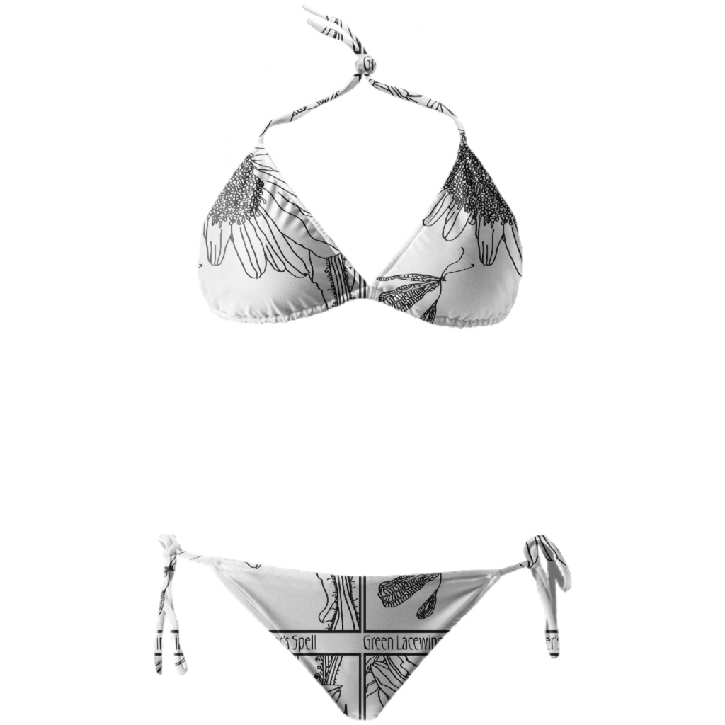 Green Lacewing in Mexican Sunflower's Spell Bikini