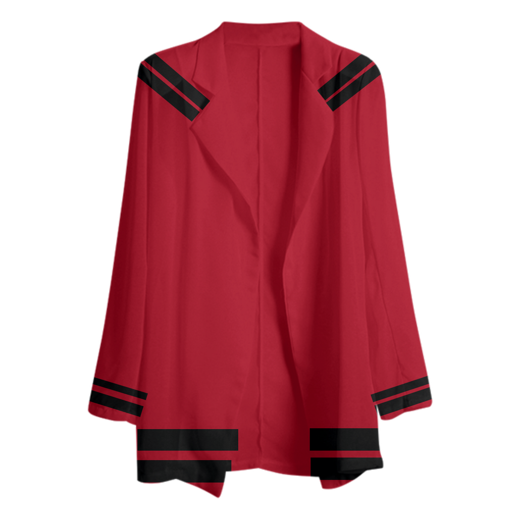 Striped Magenta Chiffon Blazer