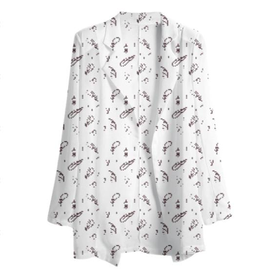 White Feathers Gabriel Held Chiffon Blazer