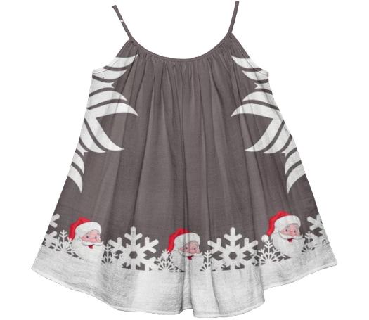 SANTA CLAUS SNOWFLAKE CHRISTMAS KIDS TENT DRESS
