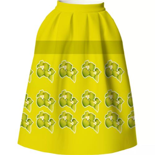 Yellow Floral VP Neoprene Full Skirt