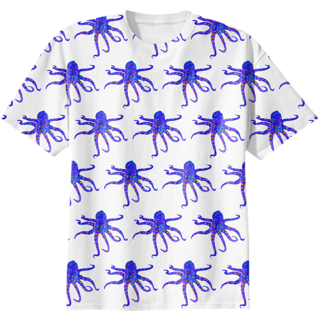Blue Ringed Octopus White