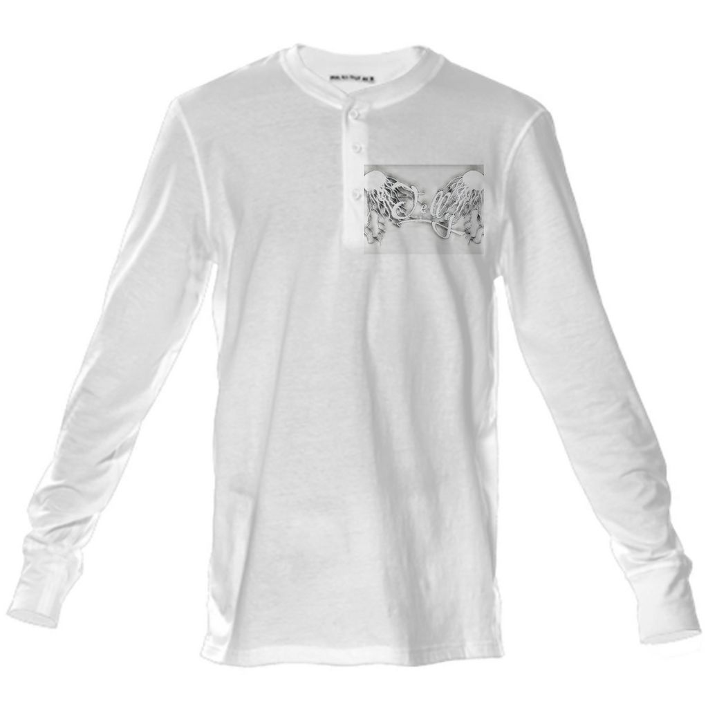 White Jelly Henley Long Sleeve Shirt