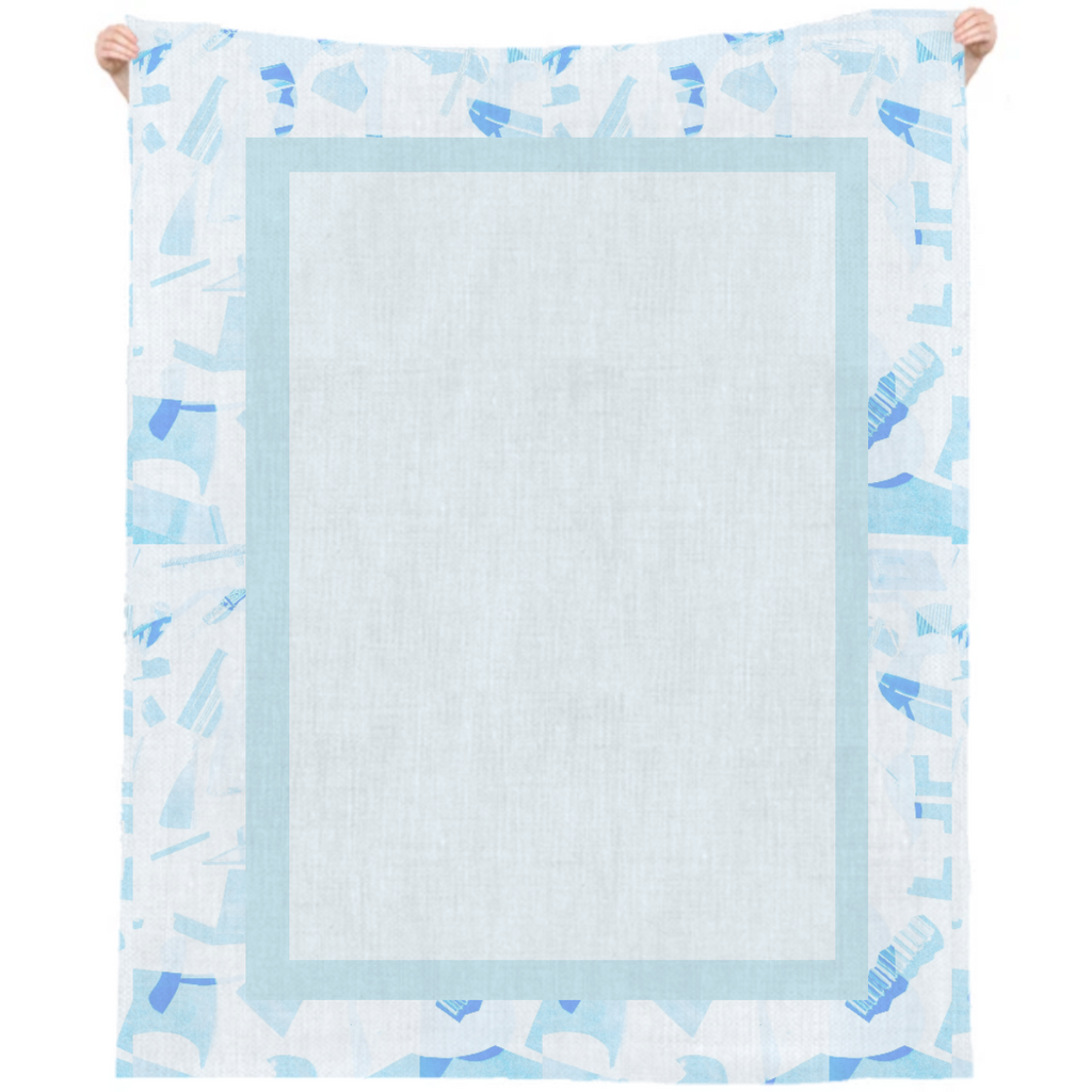 Linen Tablecloth: Pale Blue Universe