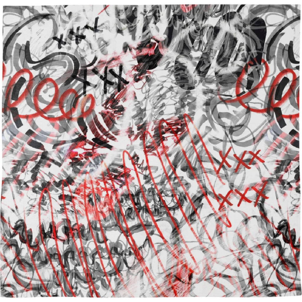 Scribble art graffiti seamless pattern trash polka urban style