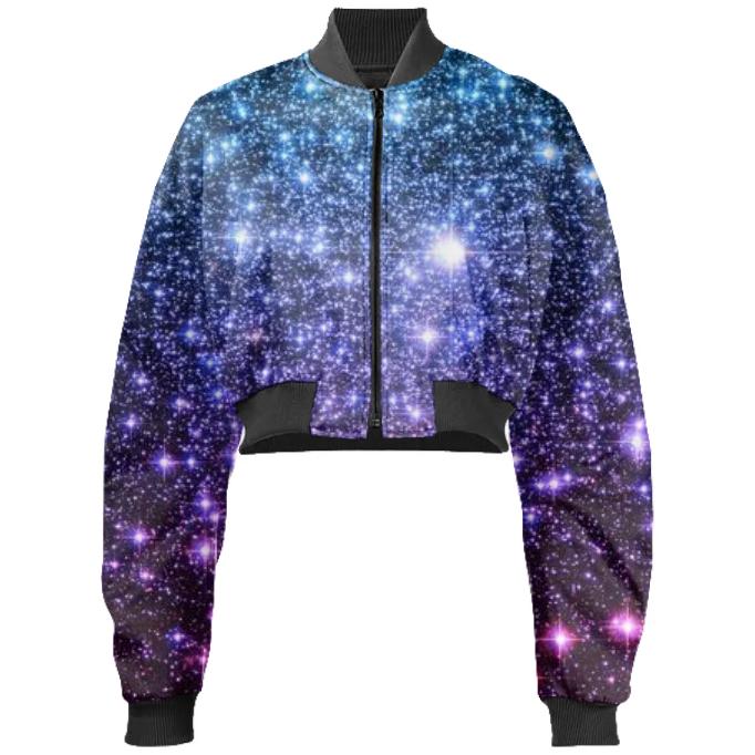 Galaxy Stars Teal Purple Pink Jacket