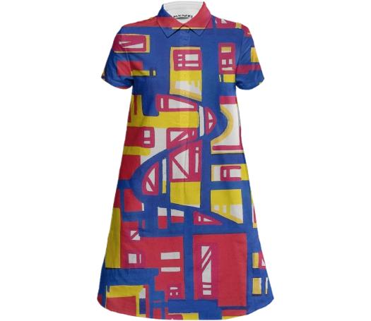The Grid Mini Shirt Dress