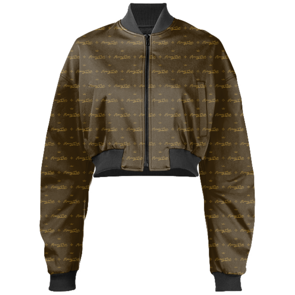 Romany Craft Cropped Bomber Jacket