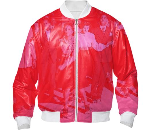 Hot Flamingo Skater Bomber Jacket