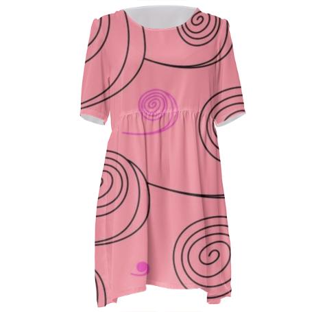 Babydoll artistic Dress Babydoll Pink dress