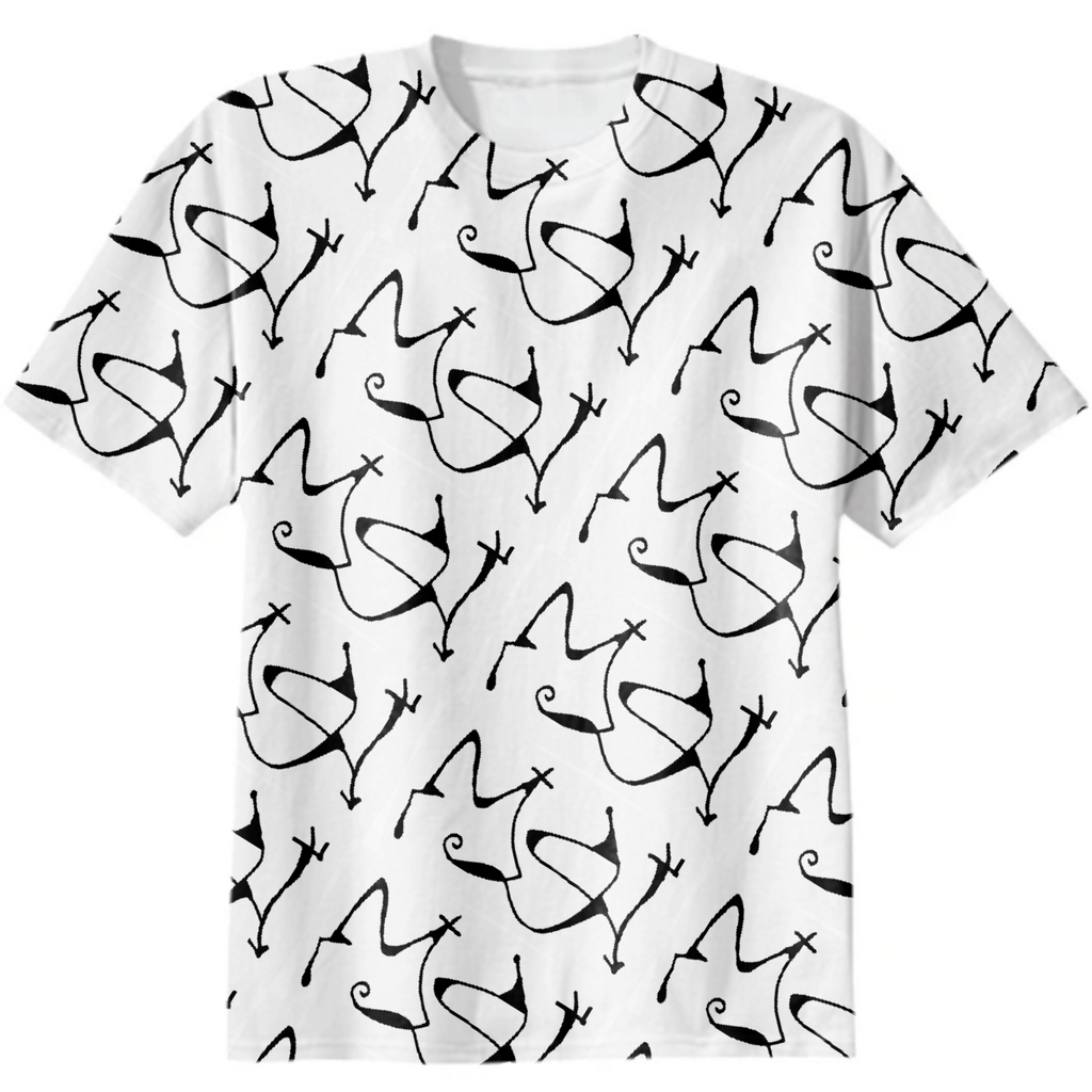 Black and White Abstract Linear Decorative Art