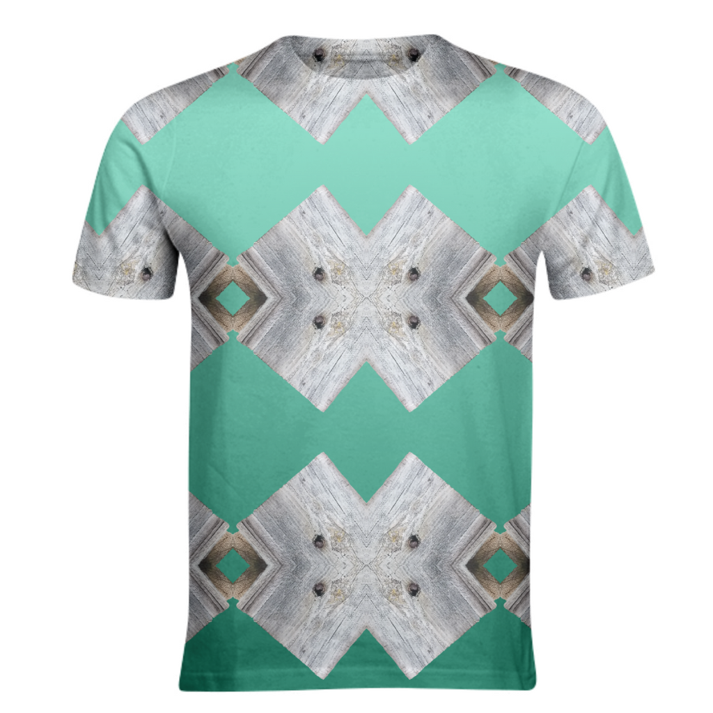 Teal Gray Brown Geometric