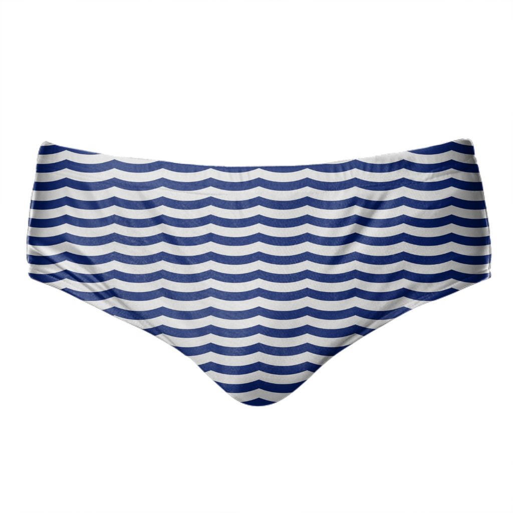 1.2d Sml Waves Navy White