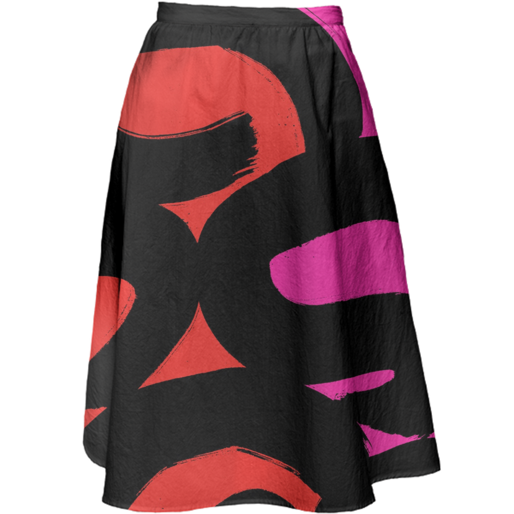 Pink red and black bold print