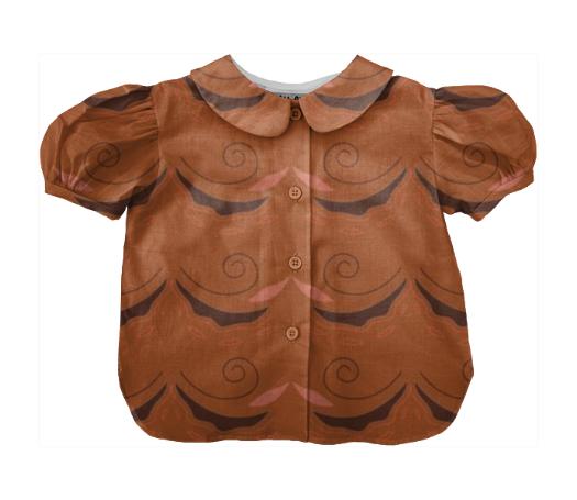 Paom kids blouse brown sugar