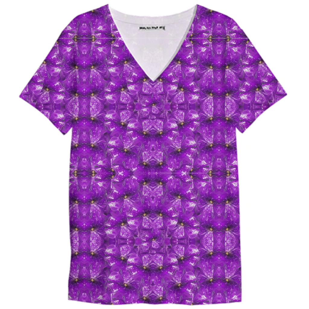 Purple flowers geometric