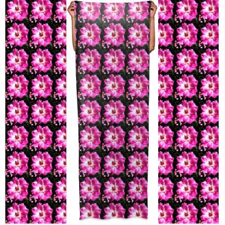Magenta Flower Wrap Scarf