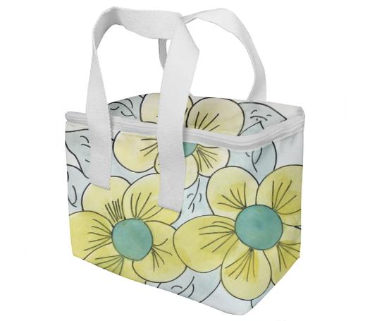 Yellow And Teal Lunch bag