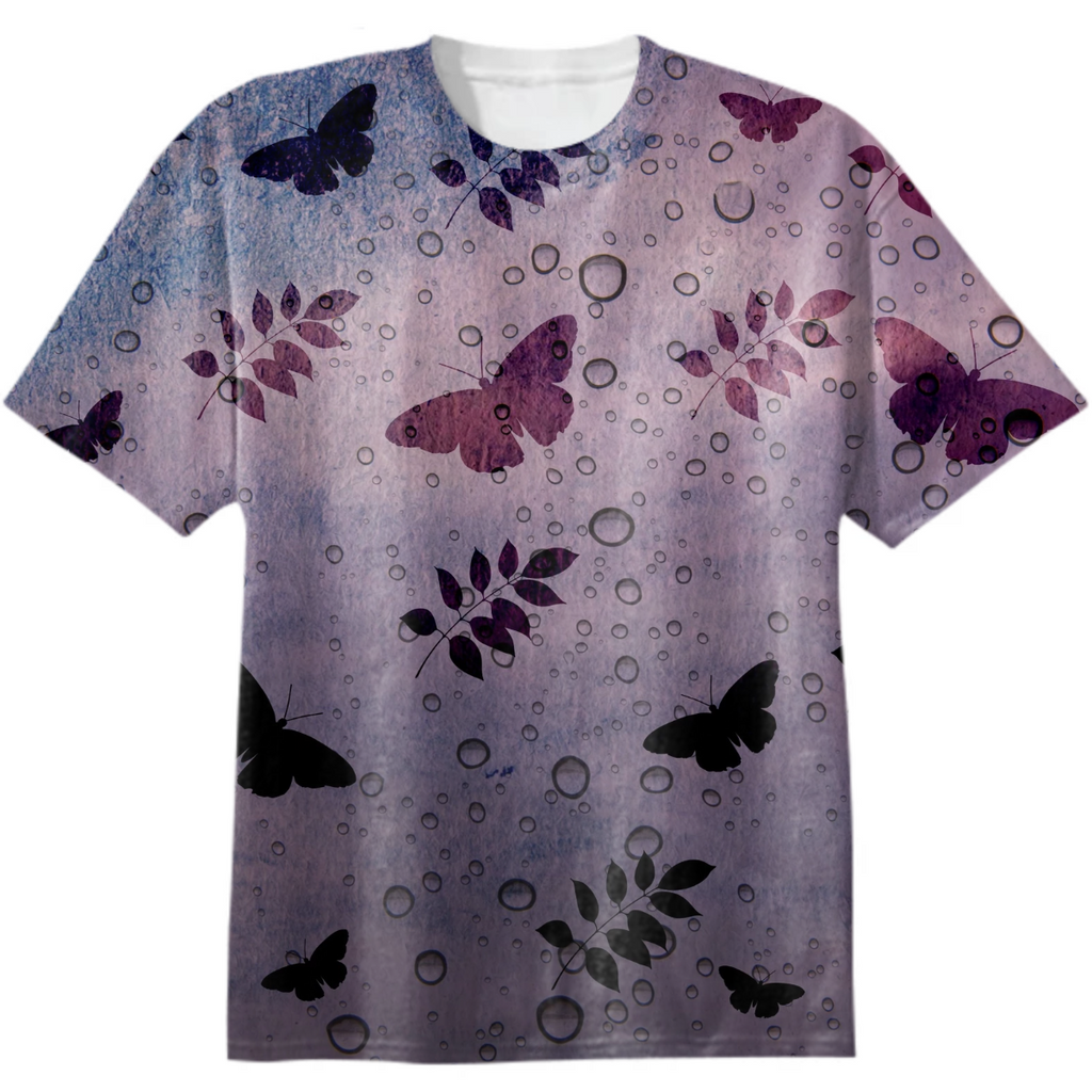 Purple Butterfly Raindrops