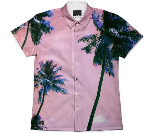 Hawaiian Nights Pink Oasis Shirt
