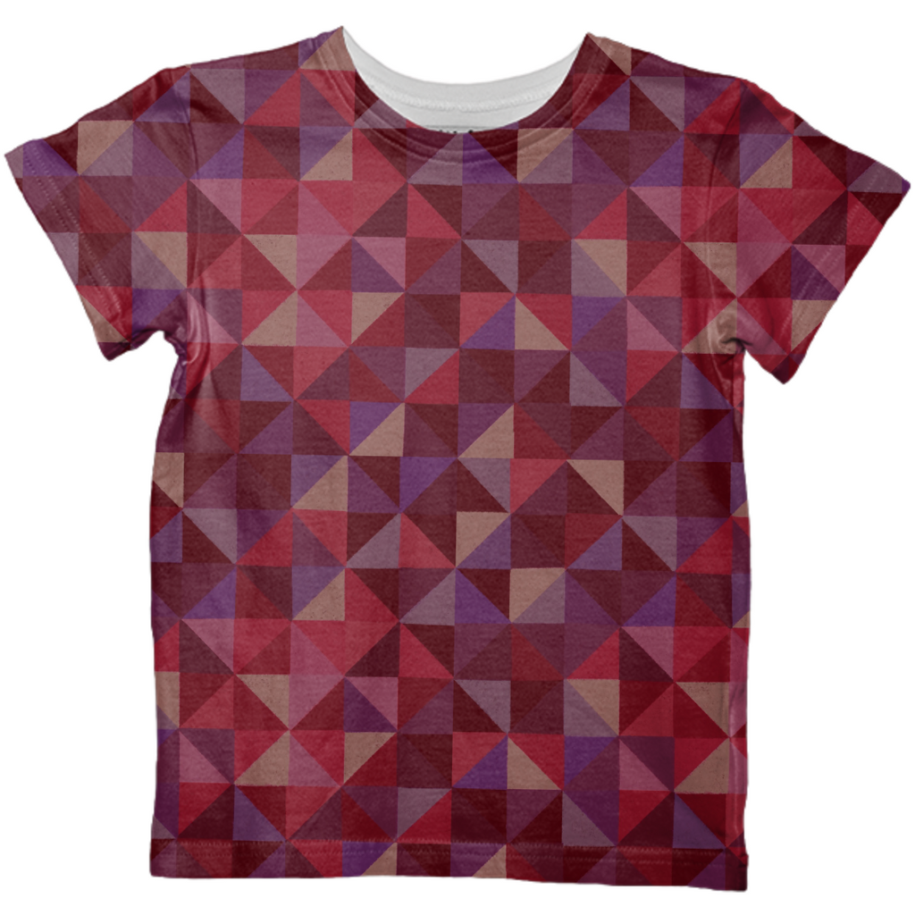 Triangles kids tee red