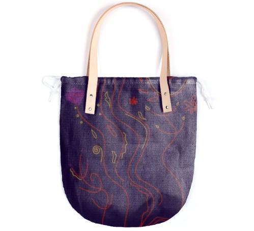 DESIGNERS FOLK Embroidered bag Red Purple